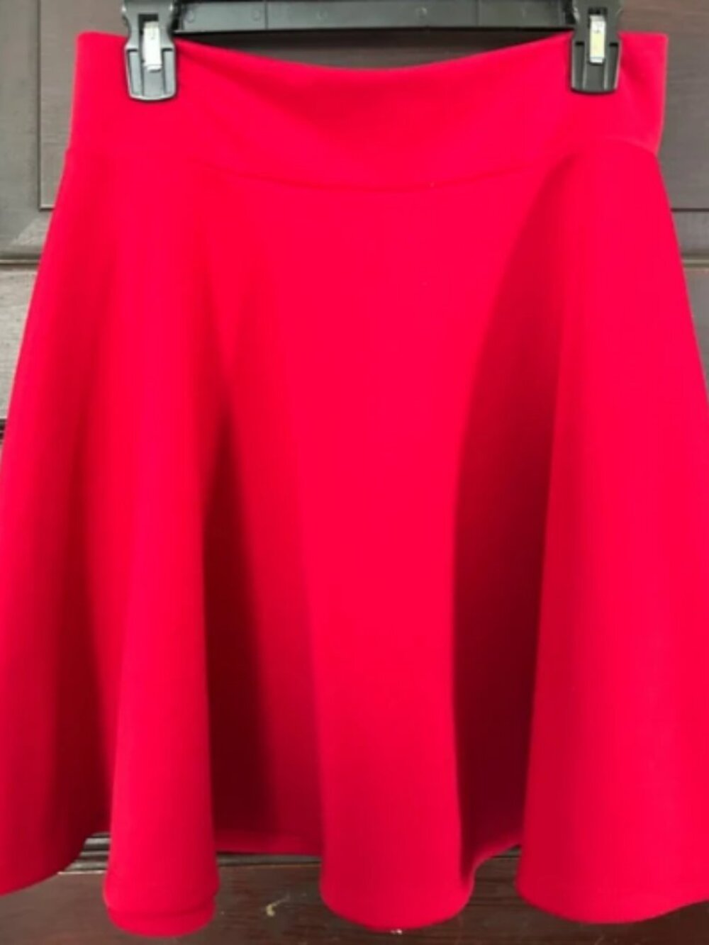 JOHNNY Red High Waist Umbrella Skirt
